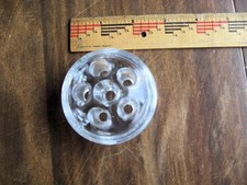 Vintage Flower Frog Arrange 6 Holes including middle Clear Glass
