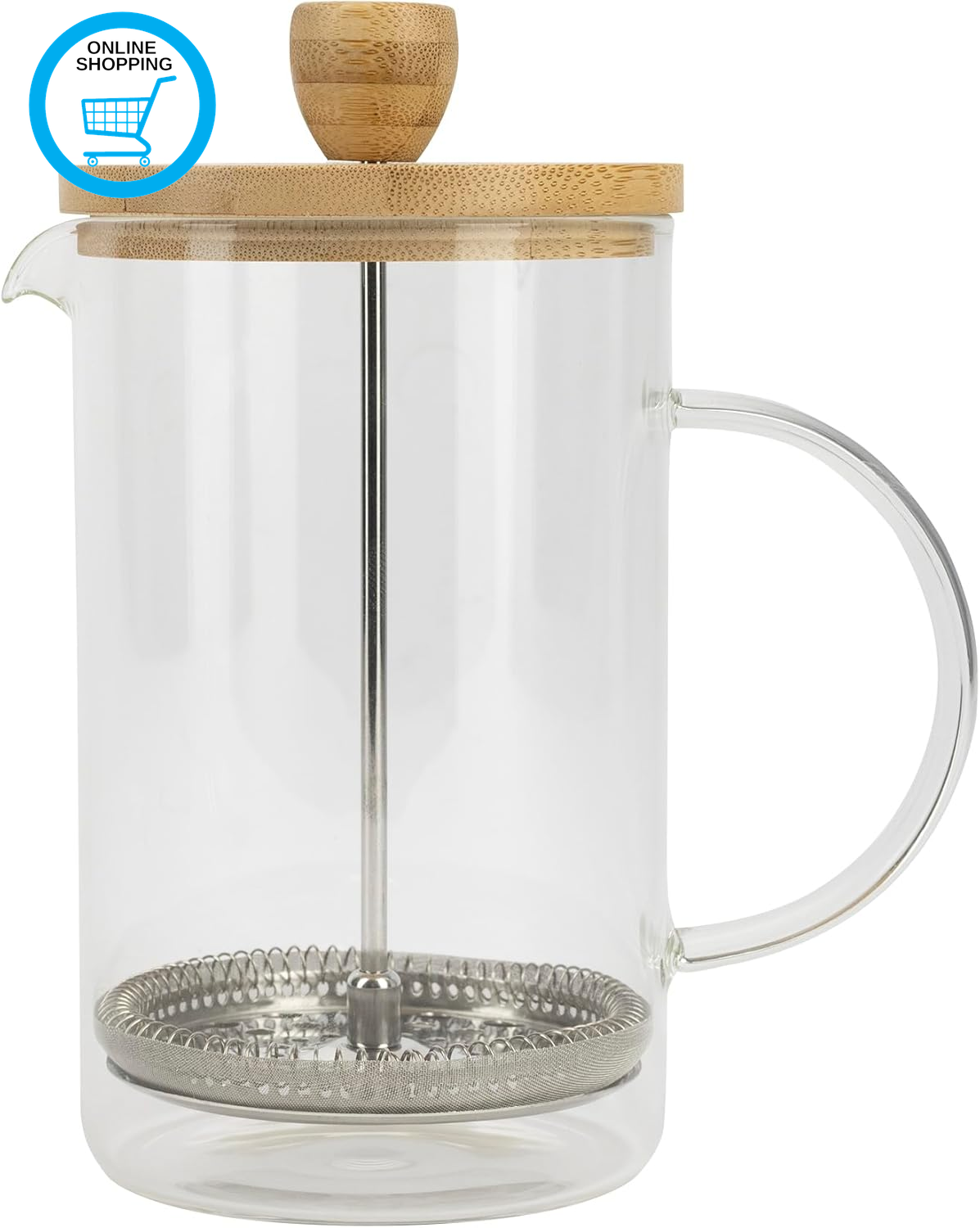 COFFEE & TEA LOVERS - Piston Coffee Machine 800 Ml Borosilicate - High Temperatu