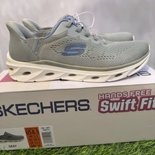 NEW SKECHERS SWIFT FIT HANDS FREE ATHLETIC SNEAKERS SHOES WOMENS 8.5 Gray