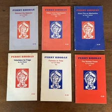 PERRY RHODAN - Vintage Science Fiction Lot of 6 Paperback Booklets Vol. 119-124