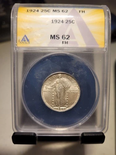 1924 Standing Liberty Quarter ANACS MS62 FH Full Head