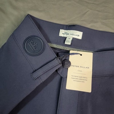 NWT Peter Millar Crown Pants Mens 35x32 Navy Blue Apres Ski Stretch Hybrid New