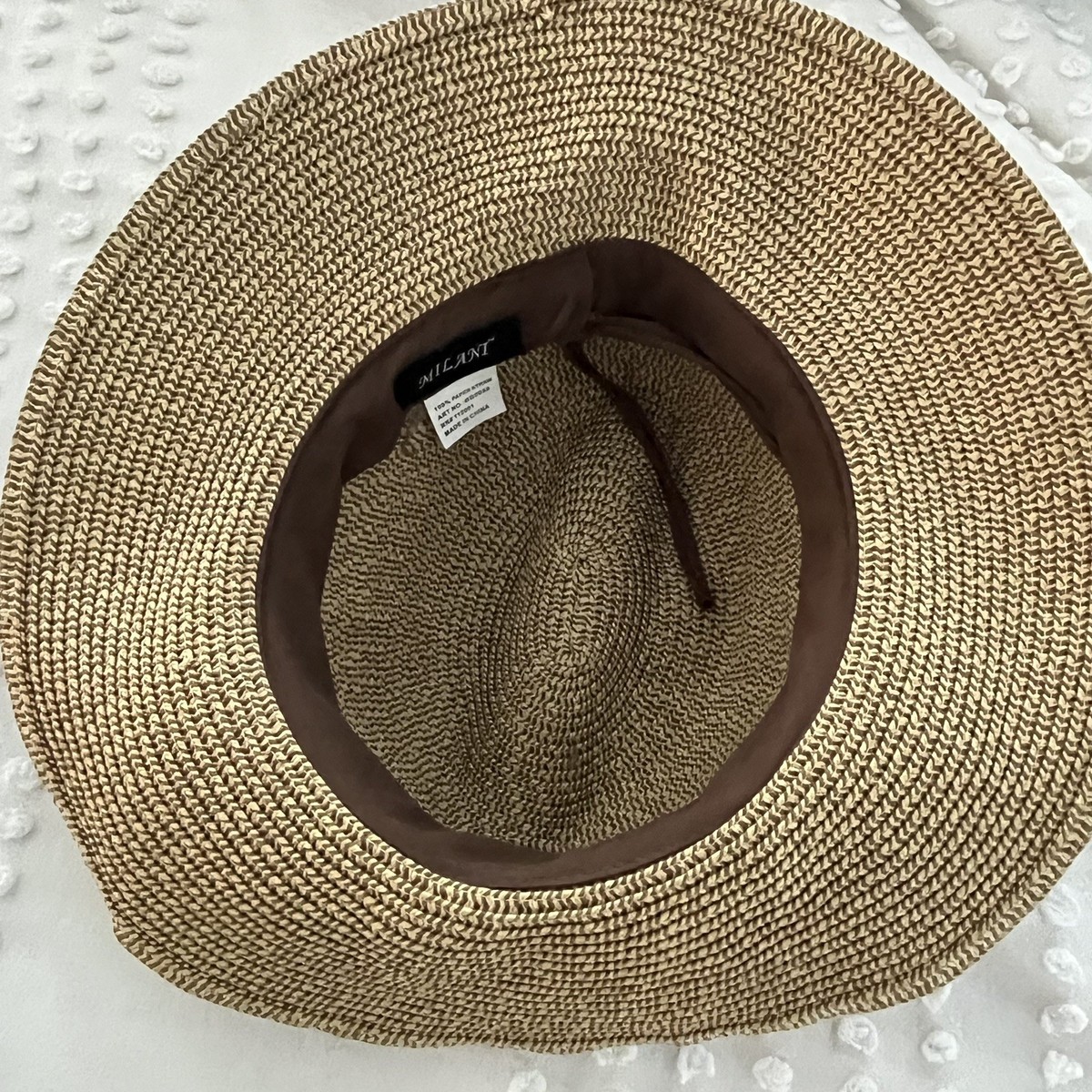 Milani 100% straw wide Brim beach Women hat Fabric Ribbon Boho Summer Amazon.com: Milani Women main image 2