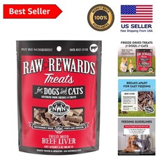 All-Natural Freeze-Dried Beef Liver Treats - Gluten-Free, 3 Oz for Dogs  Cats