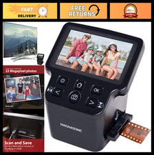 24MP Film Scanner with 5" Display HDMI - Converts 35mm/110/Super 8 Film Slid