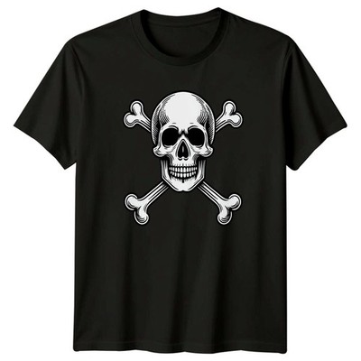 Skull And Crossbones Herren T-Shirt Gothic Geschenk für Ihn