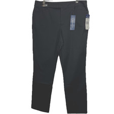 Chaps Womens Pants Black Slimming Fit Stretch Trouser Size 12 Dress Workwear