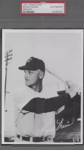 1957 Roger Maris 1957 SOHIO Indians PSA: Authentic - 第 1/2 張圖片