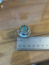 Vtg Italian Murano Art Glass Multicolor Millefiori Paperweight Mini