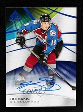 2019-20 Upper Deck SP Game Used Blue Auto Joe Sakic #58 Auto HOF 0c3