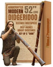 Handcrafted Modern Didgeridoo - Lightweight, Durable, Beeswax Mouthpiece, Key of