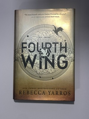 Fourth Wing Rebecca Yarros First Edition Hardcover with Sprayed Edges 