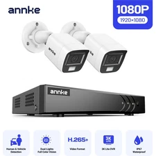ANNKE 5MP Lite 8CH DVR HD 1080P CCTV Outdoor Security Camera System Color Night