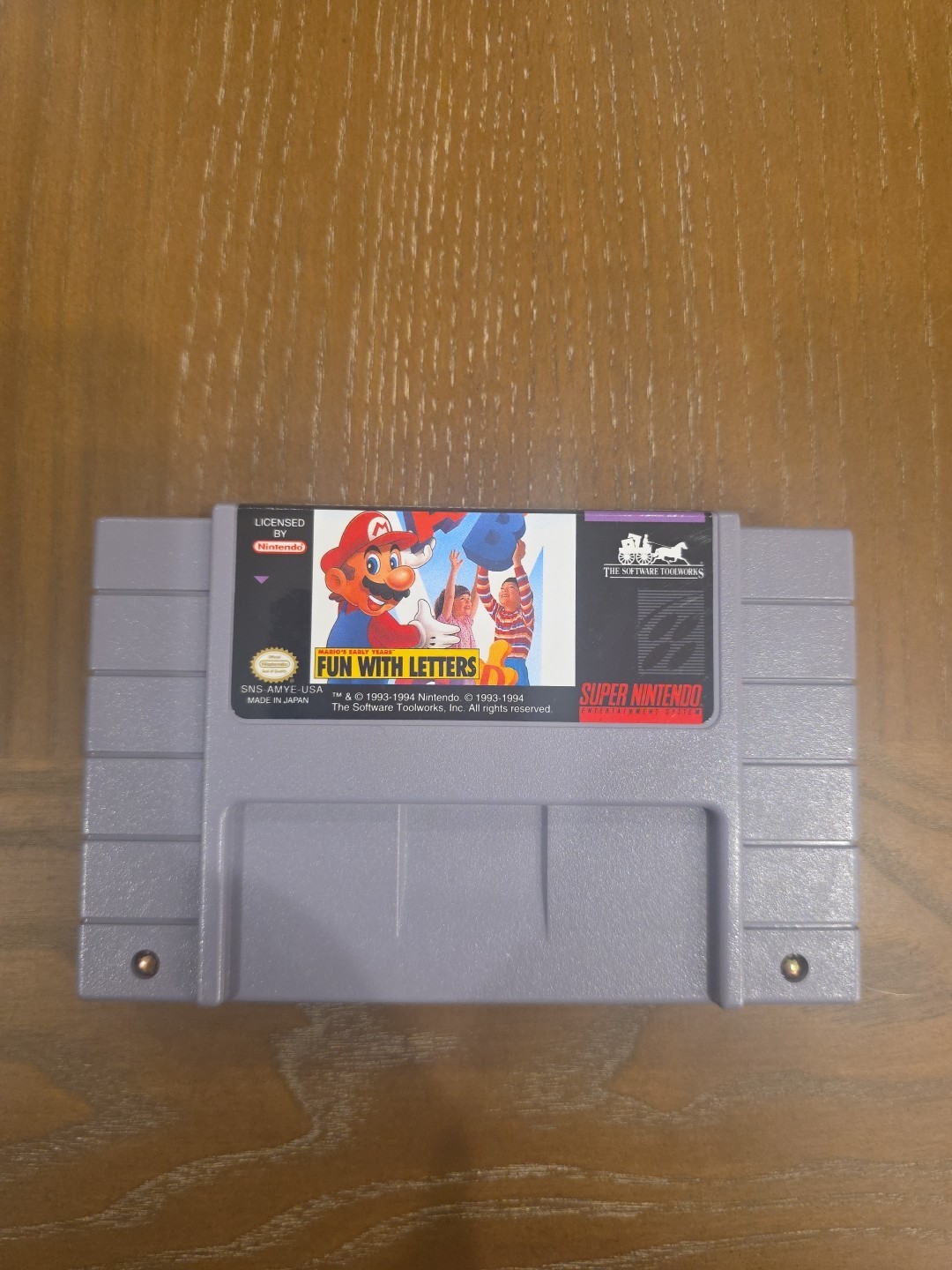 Mario's Early Years Fun With Letters Super Nintendo Entertainment USED
