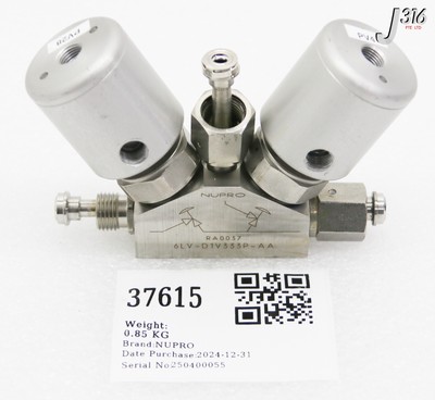 のん 37615 NUPRO DIAPHRAGM BLOCK VALVE,  