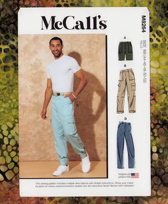 NEW Men's Cargo Pants & Shorts Sewing Pattern (Sizes 44-52) McCalls 8264
