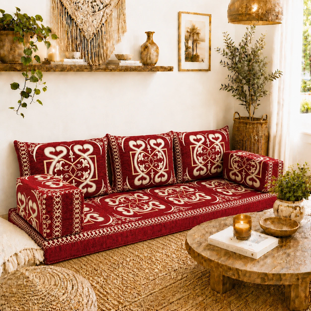 Moroccan FLOOR Sofa Set, Arabic MAJLIS Seating, Bohemian Floor CUSHIONS
Opens in a new window or tab