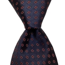 BRIONI Men's 100% Silk XL Necktie ITALY Luxury Designer Geometric Blue/Red EUC