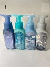 New Bath & Body Works 4 Foaming Hand Soap WINTER FROSTED FOREST FROZEN LAKE W13A