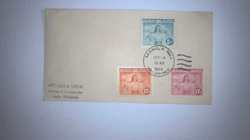 PHILIPPINES UNDER JAPAN OCCUPATION FDC SCOTT# N29a-N31a COMPLETE SET