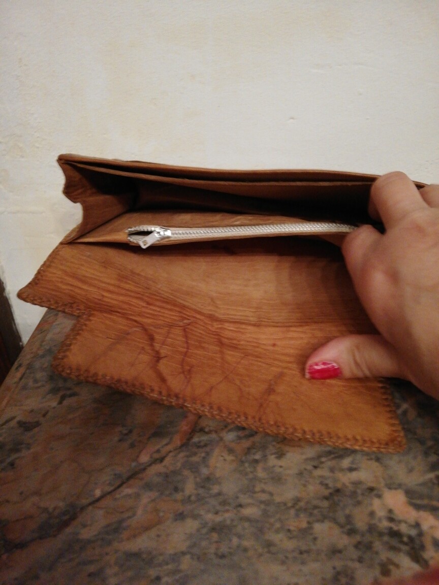 Pochette/sac De Soirée Vintage En Peau De Serpent - Marron, élégant Et Ancien