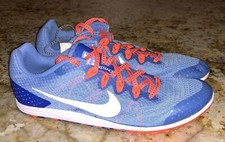 NIKE Rival D 9 Chalk Blue White Mid Distance Track Spikes Shoes Womens 6 10 10.5