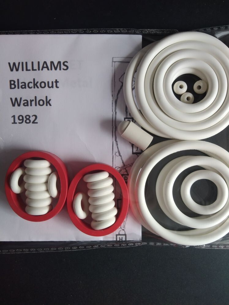 Kit élastiques flipper Williams Warlok Blackout caoutchouc maintenance