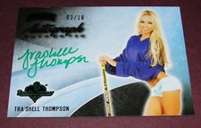 2014 Benchwarmer TRA'SHELL THOMPSON Hockey #39 Green Foil Auto/10 Tropic Beauty