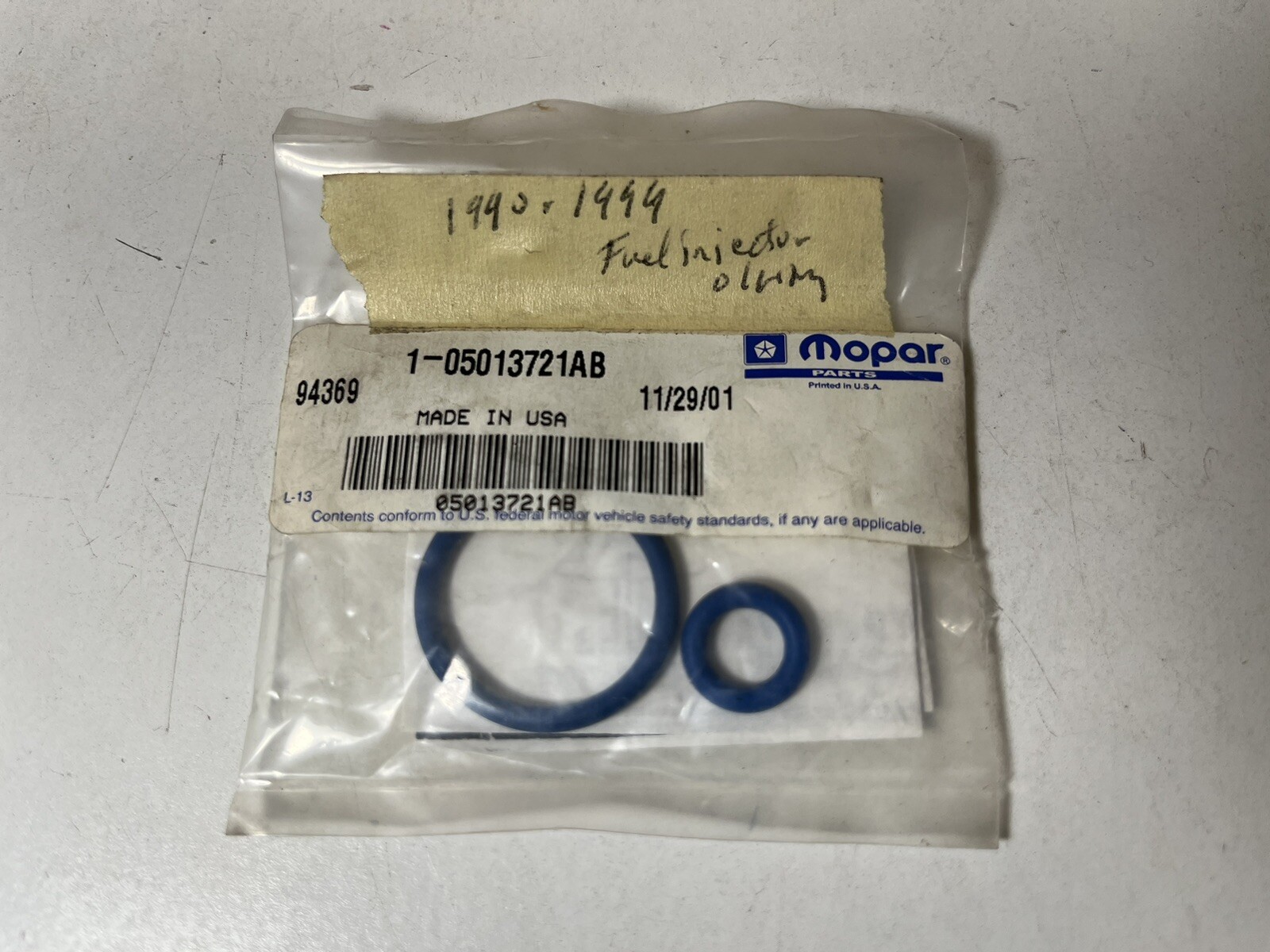 OEM Mopar 5013721AB Fuel Pressure Regulator ORing Kit 9099 Jeep Dodge