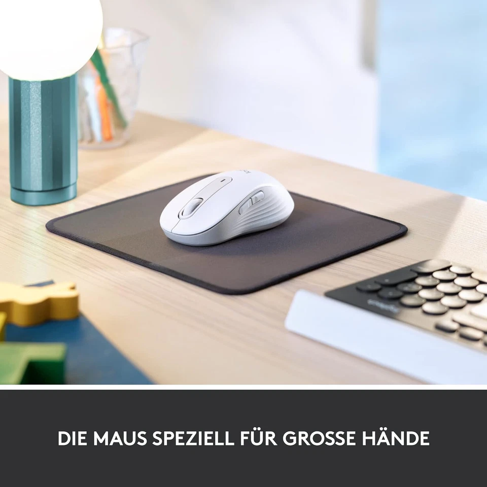 Logitech Signature M650 L LEFT Maus Funk, Bluetooth® (LINKSHÄNDER) - WEIß- SOLO - Bild 3 von 4