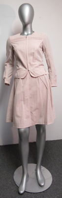 NINA RICCI 100% cotton light pink eyelet skirt suit SZ 36/4