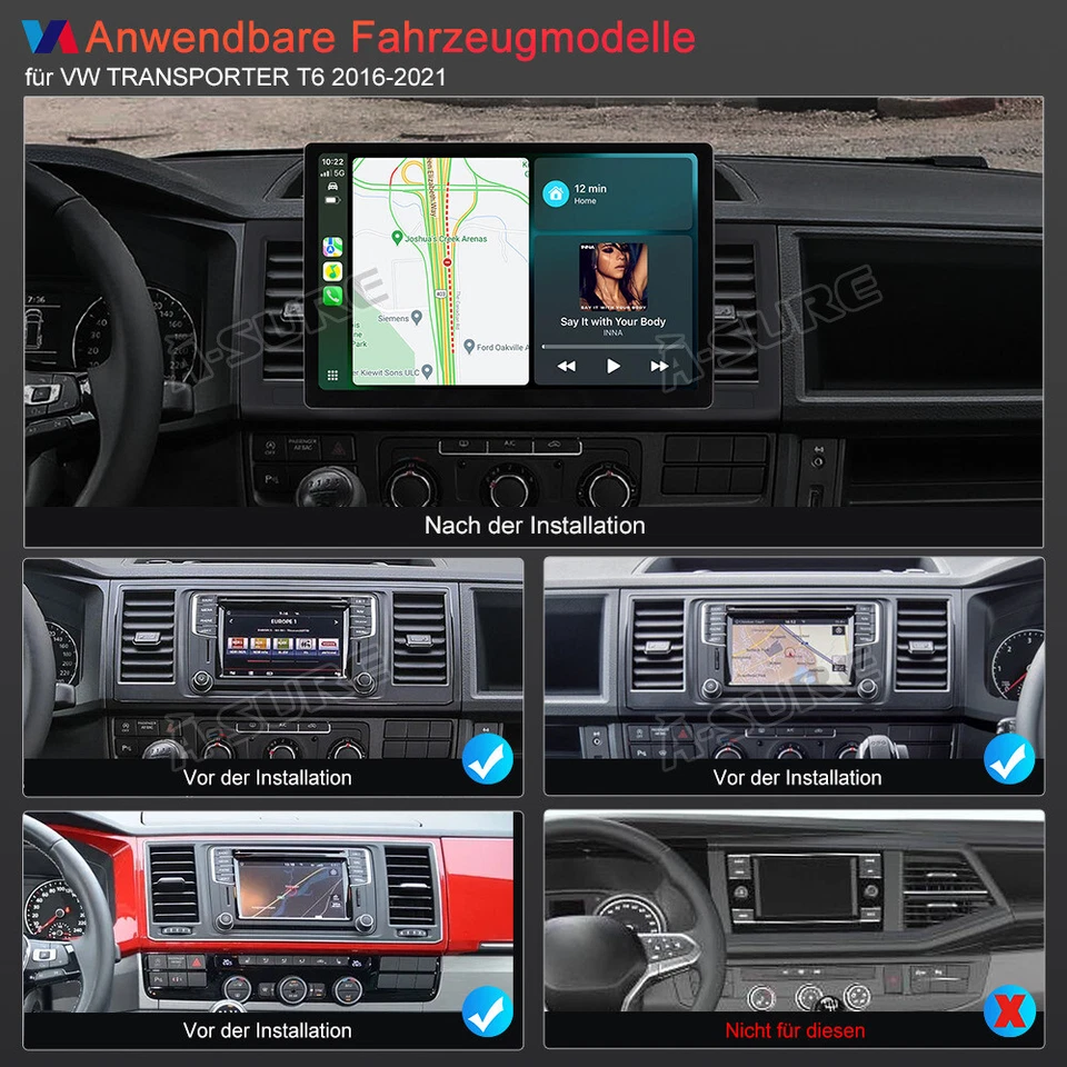 13.1" Android 15 Autoradio 4+64GB 2K Für VW T6 Transporter Multivan 2016-2021 - Bild 4 von 4