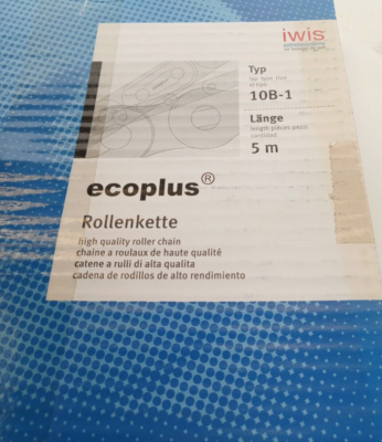TEC Rollenkette 10B-1 (5/8 X 3/8") – 5 Meter Bund, DIN 8187, Dynamisch Vorgereckt, 27,5 KN Bruchkraft