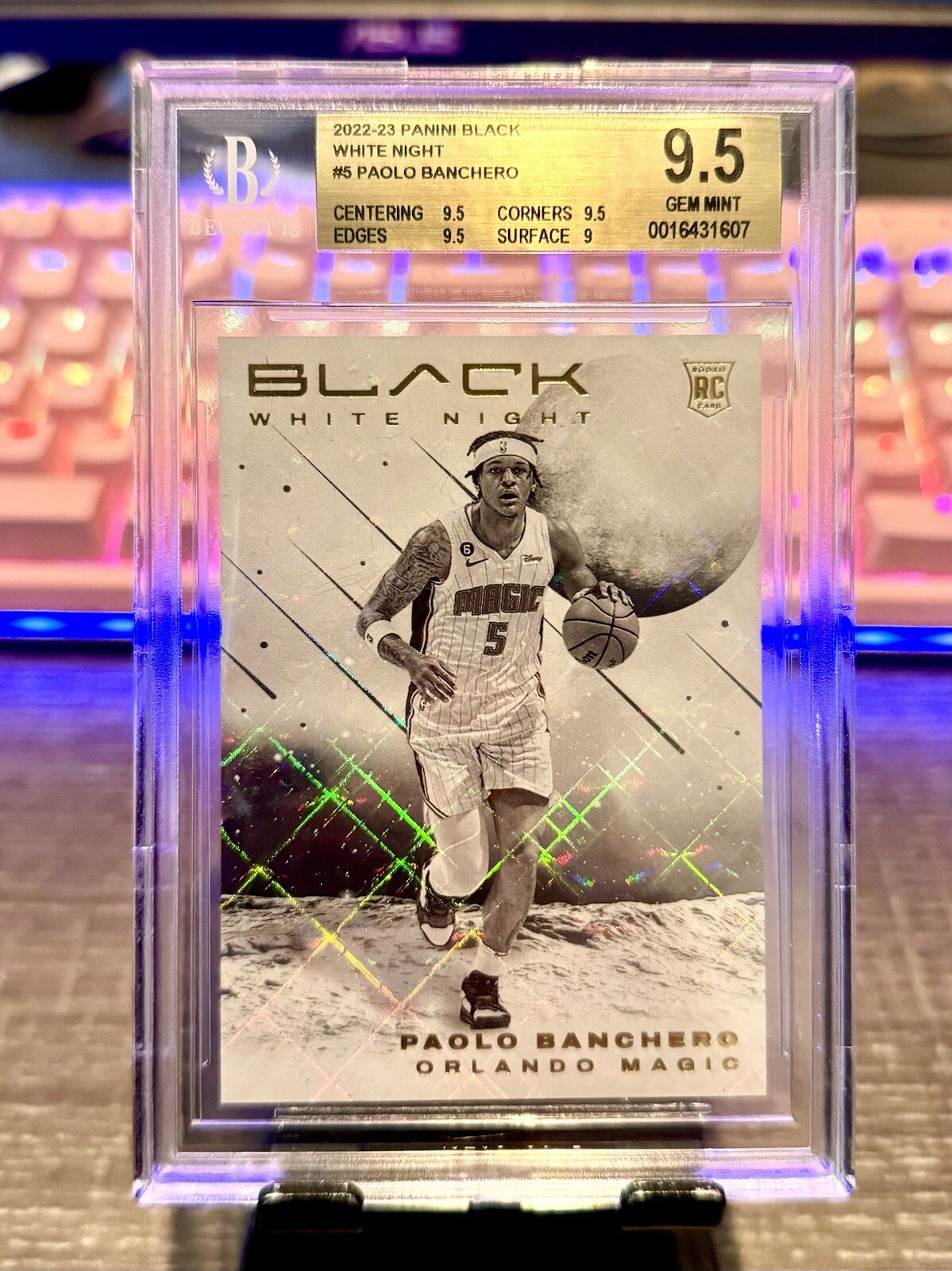 2022-23 PAOLO BANCHERO Panini Black WHITE NIGHT SSP BGS 9.5 Rookie RC MAGIC