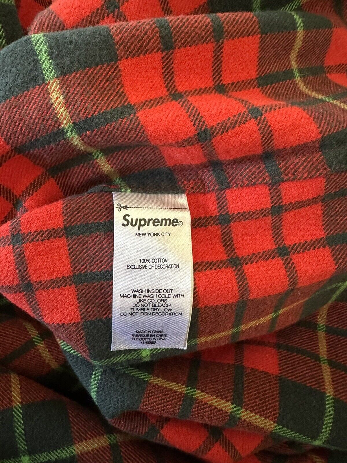 Supreme UNDERCOVER S/S Flannel Shirt Red Plaid Size Large ready to