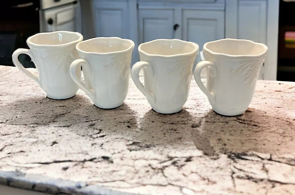 Lenox Butler's Pantry Gourmet 14 Oz. Elegant Coffee Mugs Set Of 4 Coffee  Tea | eBay
