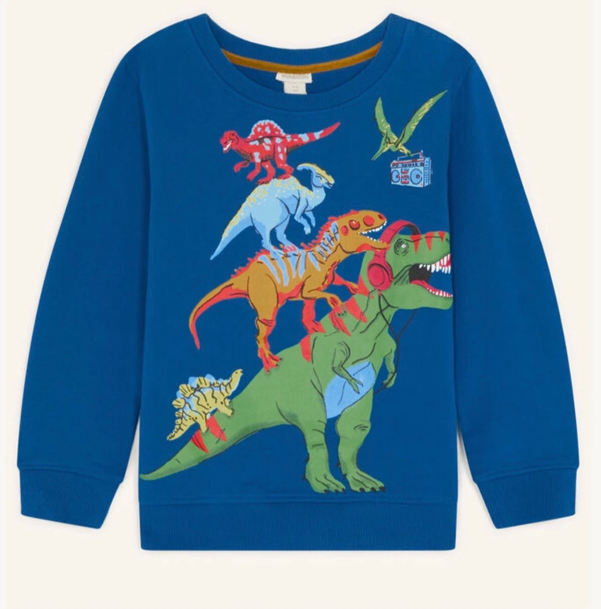 Monsoon Baby Boys Rufus Blue Dinosaur Sweatshirt Various Sizes BNWT