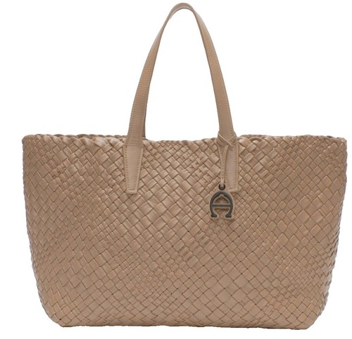 AIGNER トートバッグ NWT ETIENNE AIGNER IRENA WOVEN LEATHER TOTE SHOULDER BAG SAND | eBay