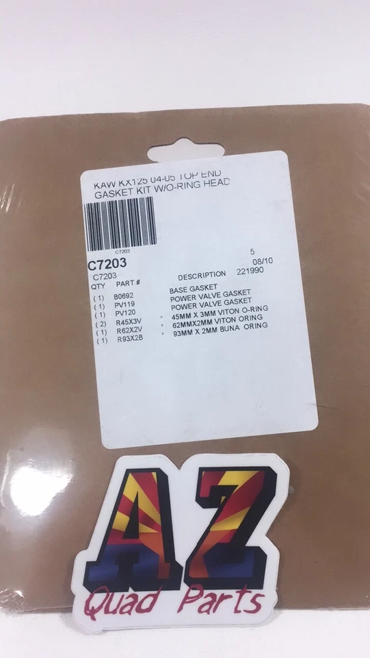 * 04 05 Kawasaki KX125 KX 125 Stock Bore Cometic Kit de juntas de extremo superior C7203 Foto 2 de 2