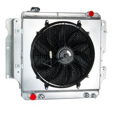 Aluminum 3 Rows Radiator Shroud Fan For 87 88-2006 Jeep Wrangler Yj Tj 4.0l-4.2l