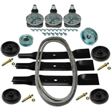 Deck Rebuild Kit Blade Spindle Idler Belt Wheel for John Deere 48 inch L120 L130