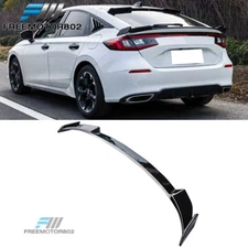 Fits 22-25 Honda Civic 11th Gen Hatchback IKON Rear Trunk Spoiler Gloss Black