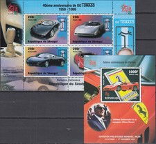 Senegal 2 S/S Italia '98 Italian Automobiles 1998 MNH-17 Euro