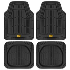 Caterpillar All Weather Front Rear Deep Dish Heavy Duty Rubber Car Floor Mats