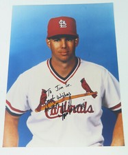 Tom Pagnozzi St. Louis Cardinals Vintage 1992 Signed Color Photo