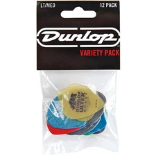 Dunlop PVP101 Guitar Pick Variety Pack, Light/Medium, 12-Pack