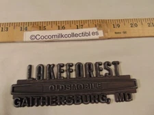 Vintage Lakeforest Oldsmobile Gaithersburg Md  New Car Emblem Dealer Tag Plastic