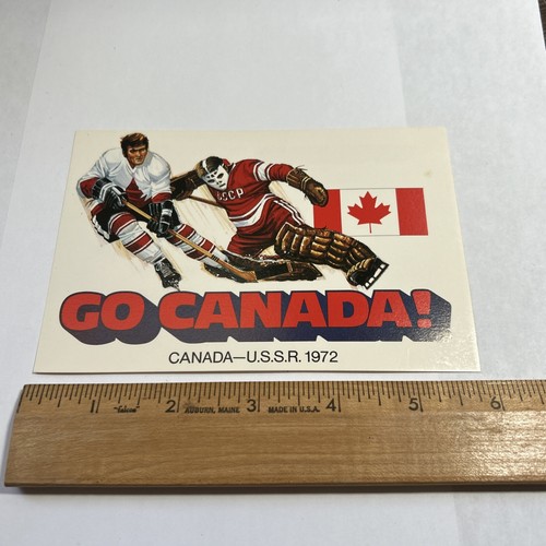 Vai in Canada! Canada-U.S.S.R. 1972 Hockey Cartolina Olimpiadi Originale Scotia Mosca - Foto 6 di 6
