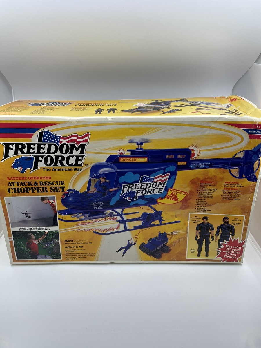 FREEDOM FORCE ATTACK & RESCUE CHOPPER SET 1986 NYLINT | eBay