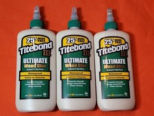 Lot of 3 Titebond III Ultimate Wood Glue Waterproof Exterior/Interior 10 oz